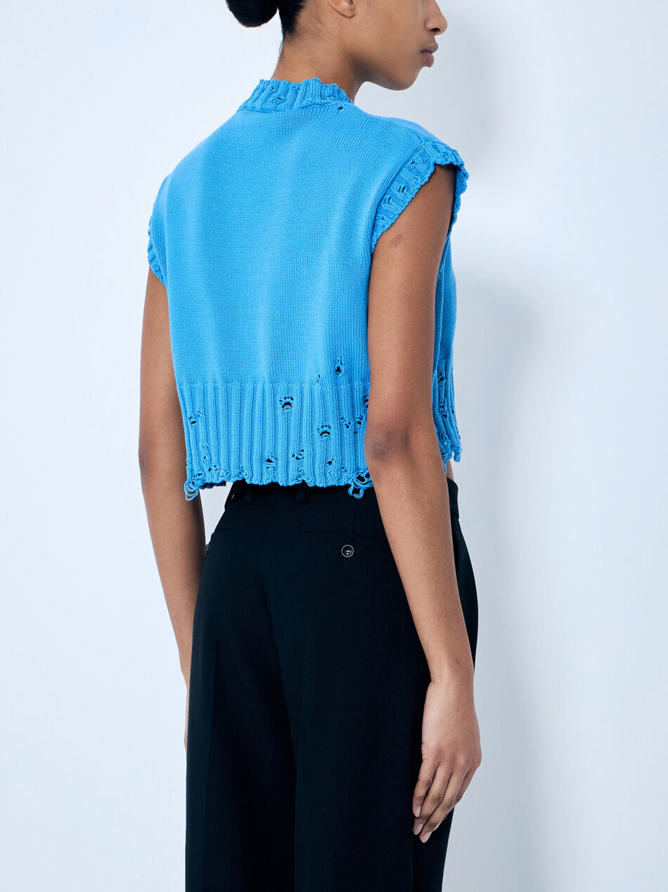 Distressed Knit Vest