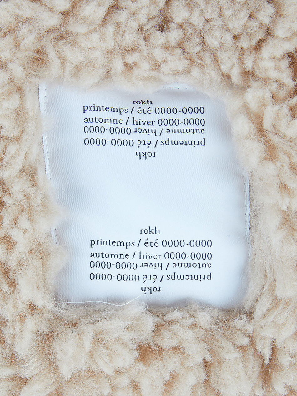 Faux Fur Scarf in Beige