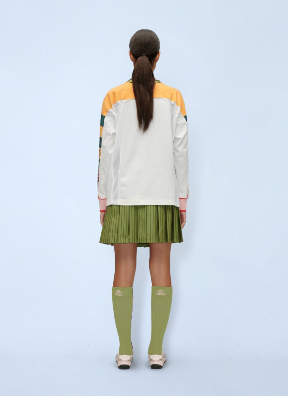 Windbreaker Pleated Skirt