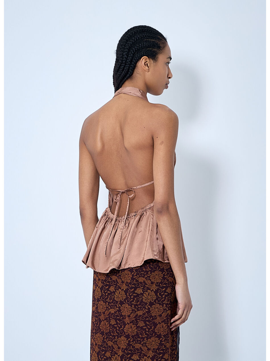 Drawstring Halterneck Top