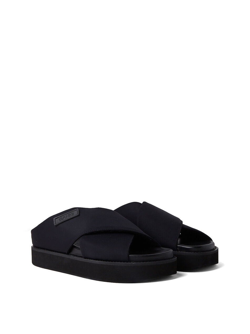 Wide Welt Crossover Sandals