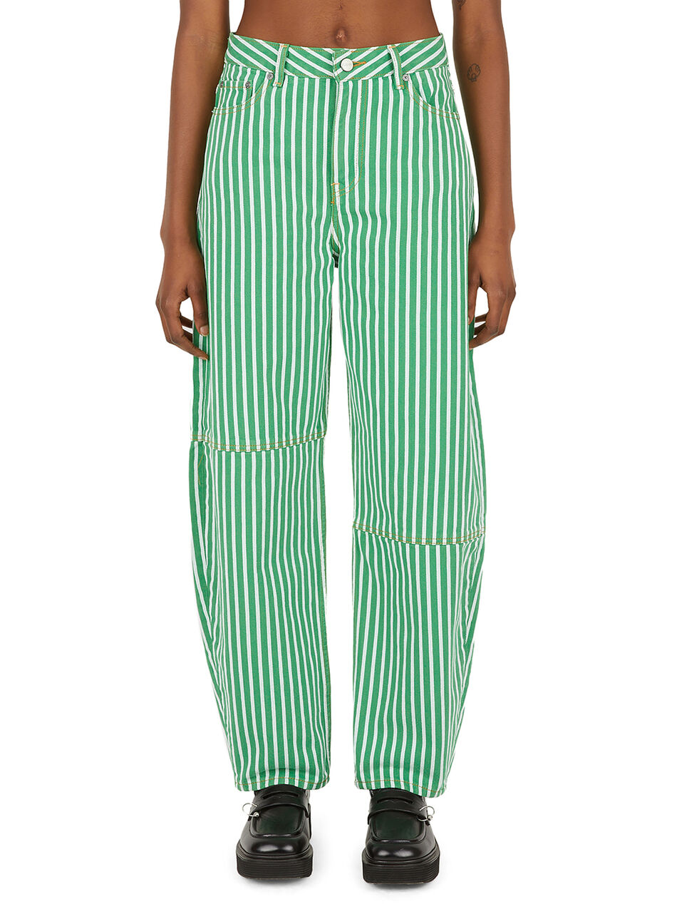 Stripe Denim Stary Kelly Green
