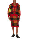 Marni Contrast Knit Skirt Red flmni0249011col