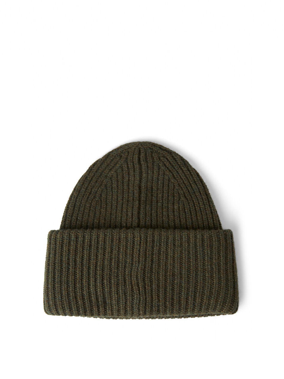 Pansy N Face Beanie Hat in Khaki