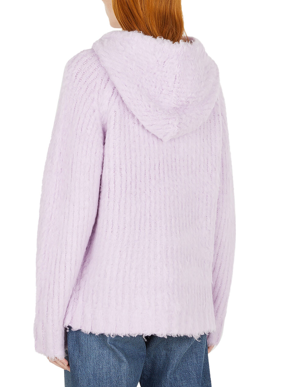 Maglione con Cappuccio a Coste