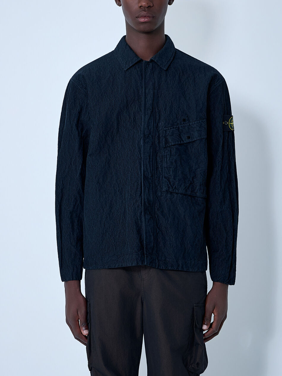 Logo Motif Corduroy Shirt