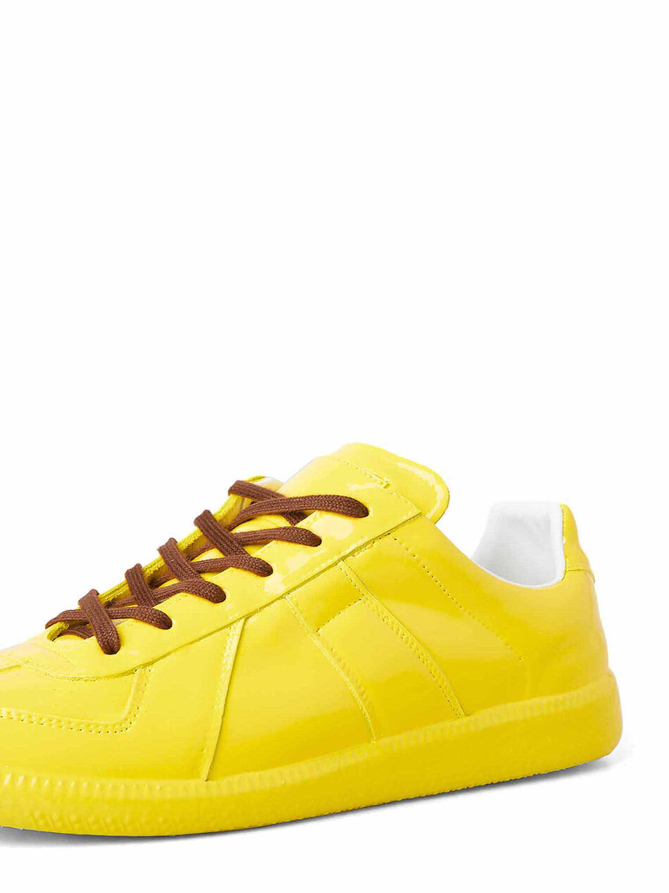 Replica Sneakers in Yellow Patent Leather