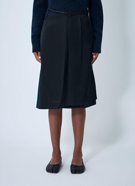 Contrast Panel Midi Skirt
