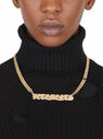 VETEMENTS Gothic Style Logo Necklace Gold flvet0347002gld