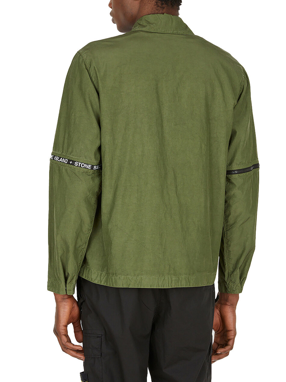 Green Shirt Jacket with Elbow Zips
