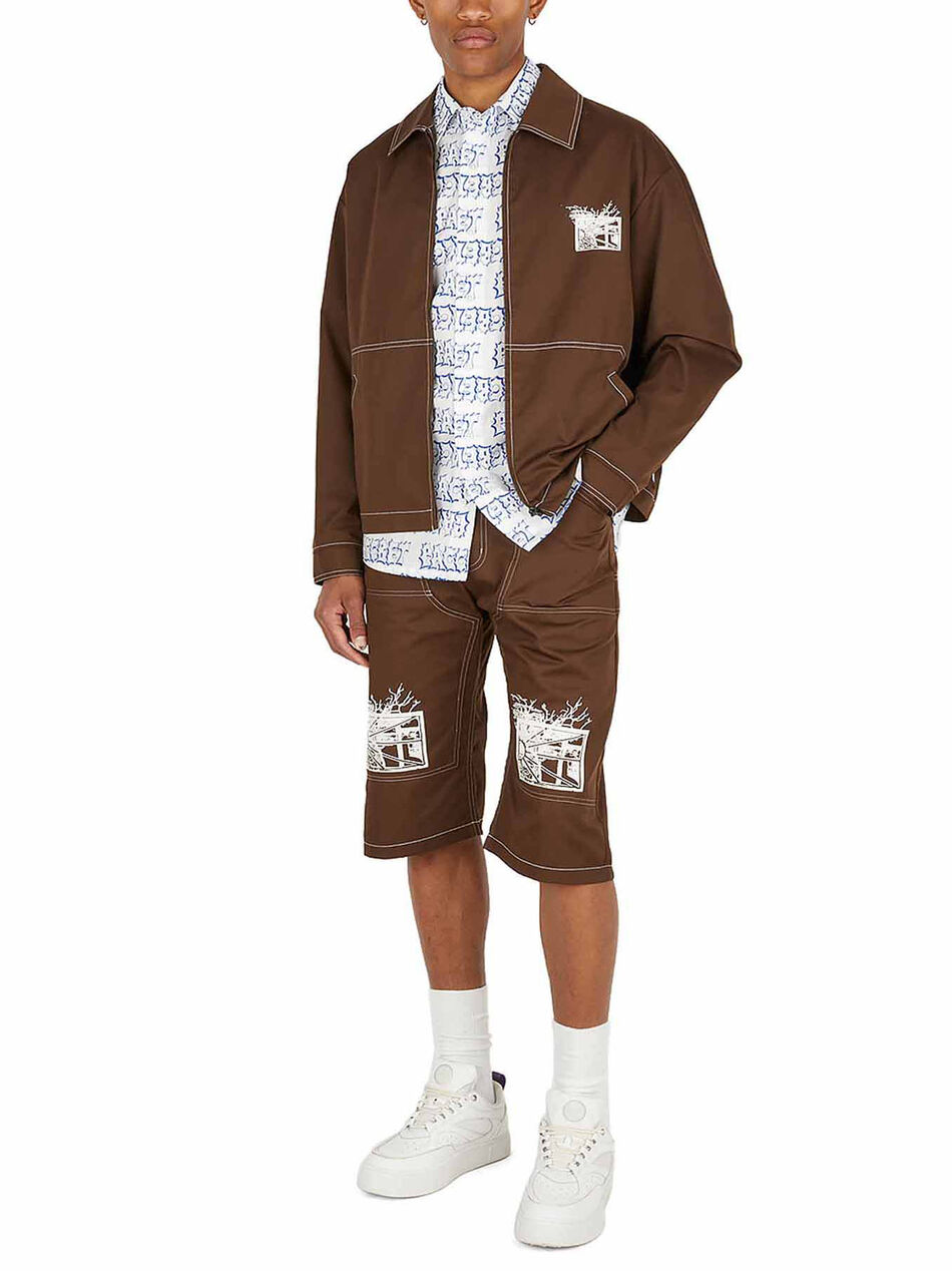 Shirt with All-Over PACCBET Logo Print