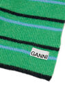 GANNI Striped Scarf Green flgan0249029grn