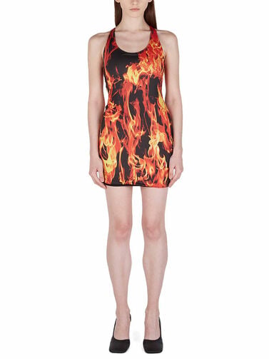 flame mini dress Satin Flame Mini Dress