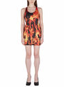 VETEMENTS Stretch Fire Print Dress  flvet0247018blk