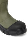 GANNI Green Rubber Country Boots Green flgan0249056grn