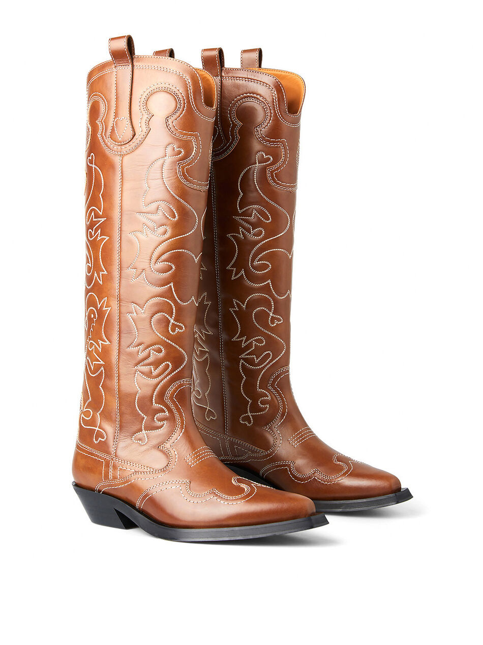 Knee High Embroidered Western Boots