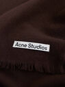 Acne Studios Sciarpa con Logo In Lana Marrone Marrone flacn0148074brn