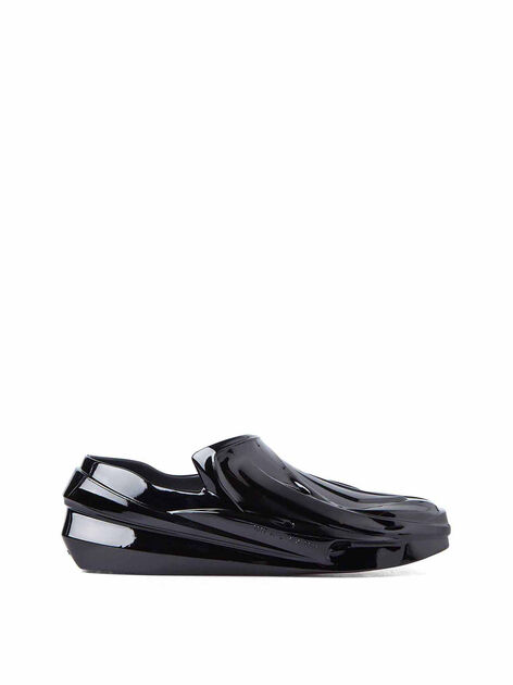 Shiny Black Mono Slip On