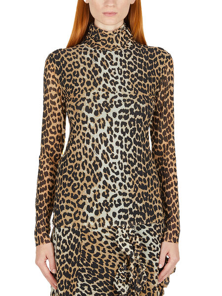 Leopard Print Top in Beige