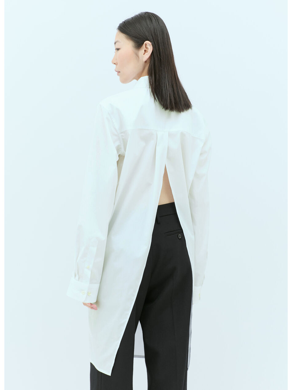 Open-Rear Poplin Shirt