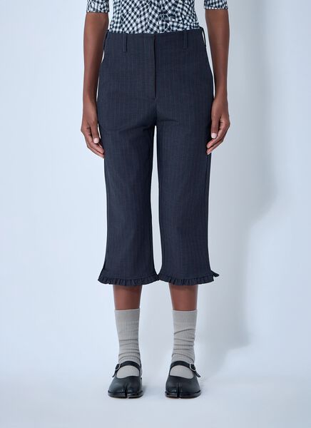 Stretch Stripe Capri Pants