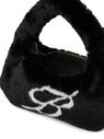 Blumarine Eco Faux Fur Handbag in Black Black flblm0249017blk