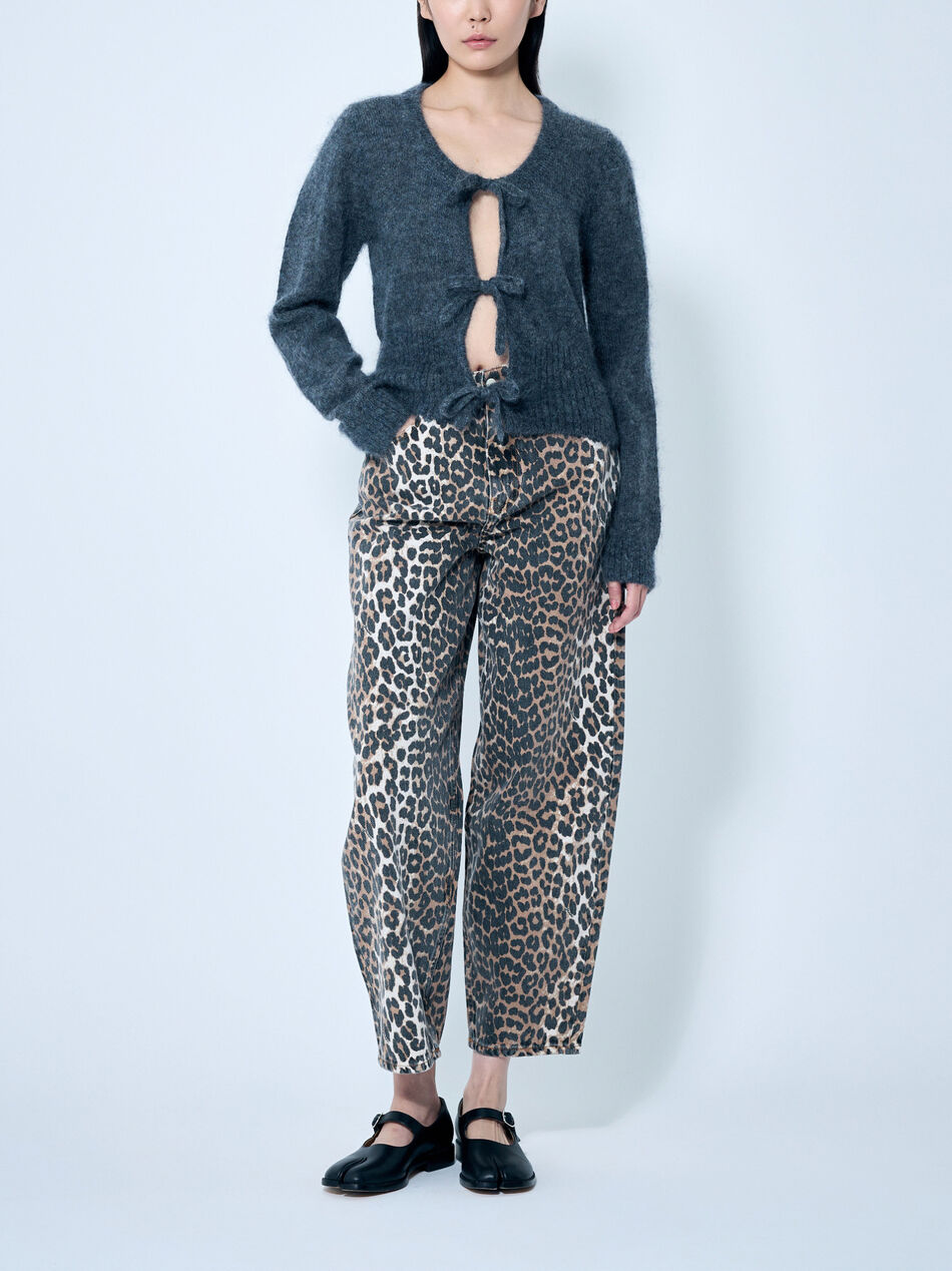 Light Mohair Tie-String Cardigan