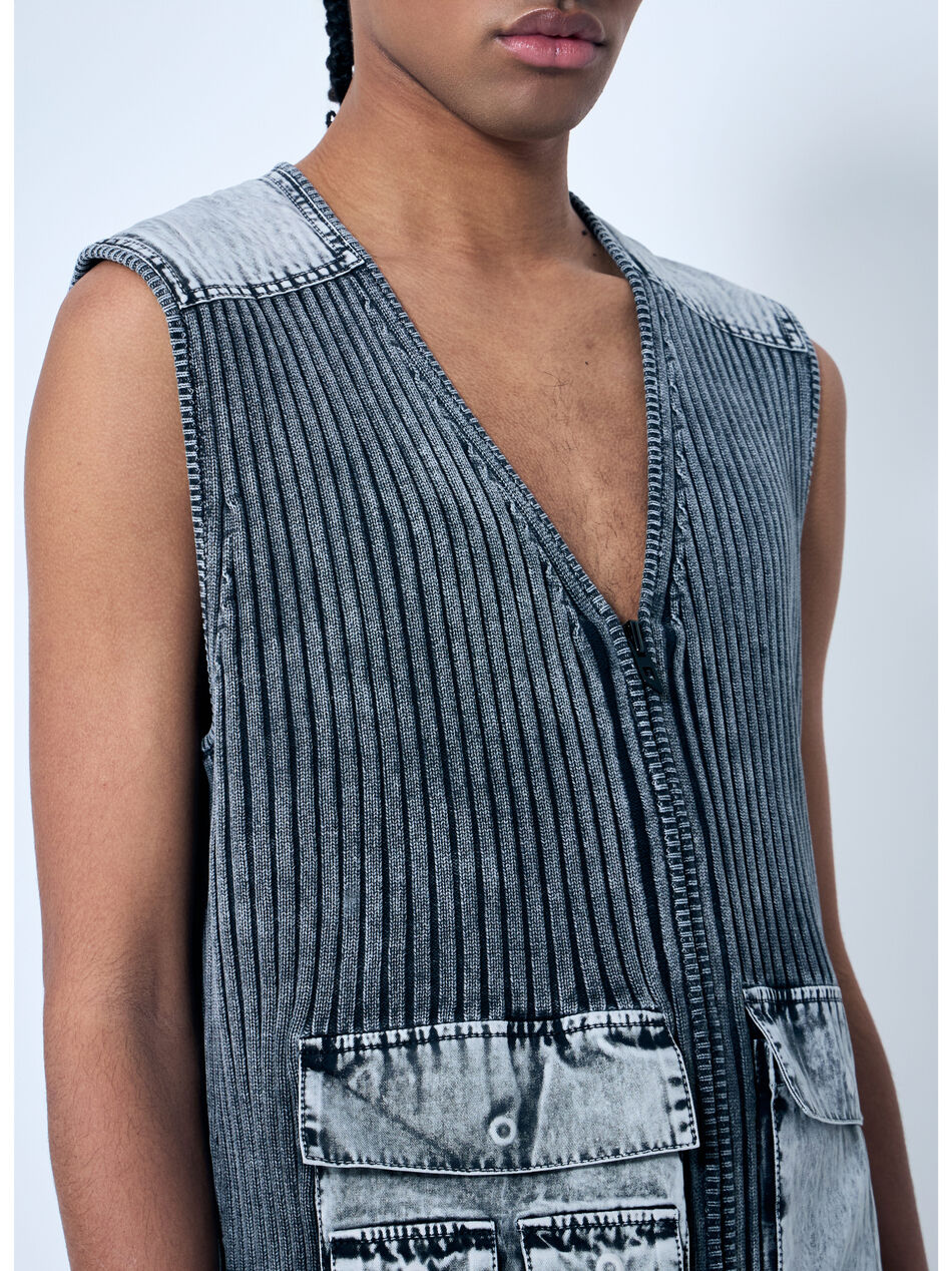 K-Margie Rib Zip-Up Top