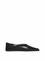 Jil Sander Black Leather Ballerina Shoes Black fljil0247056blk