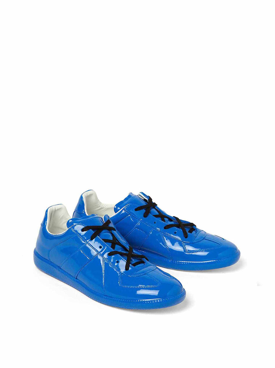 Replica Sneakers in Patent Leather Blue