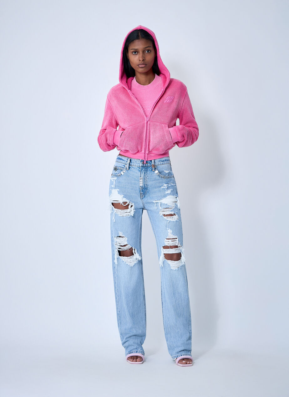 Logo Motif Zip-Up Sweatshirt