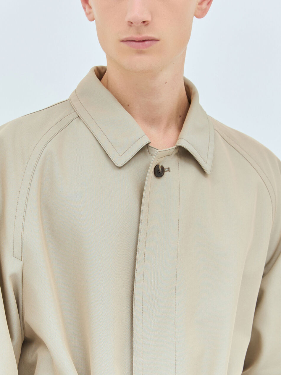 Raw Cuffs Trench Coat