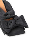 GANNI Soft Bow Kitten Heel Sandals Black flgan0251036blk