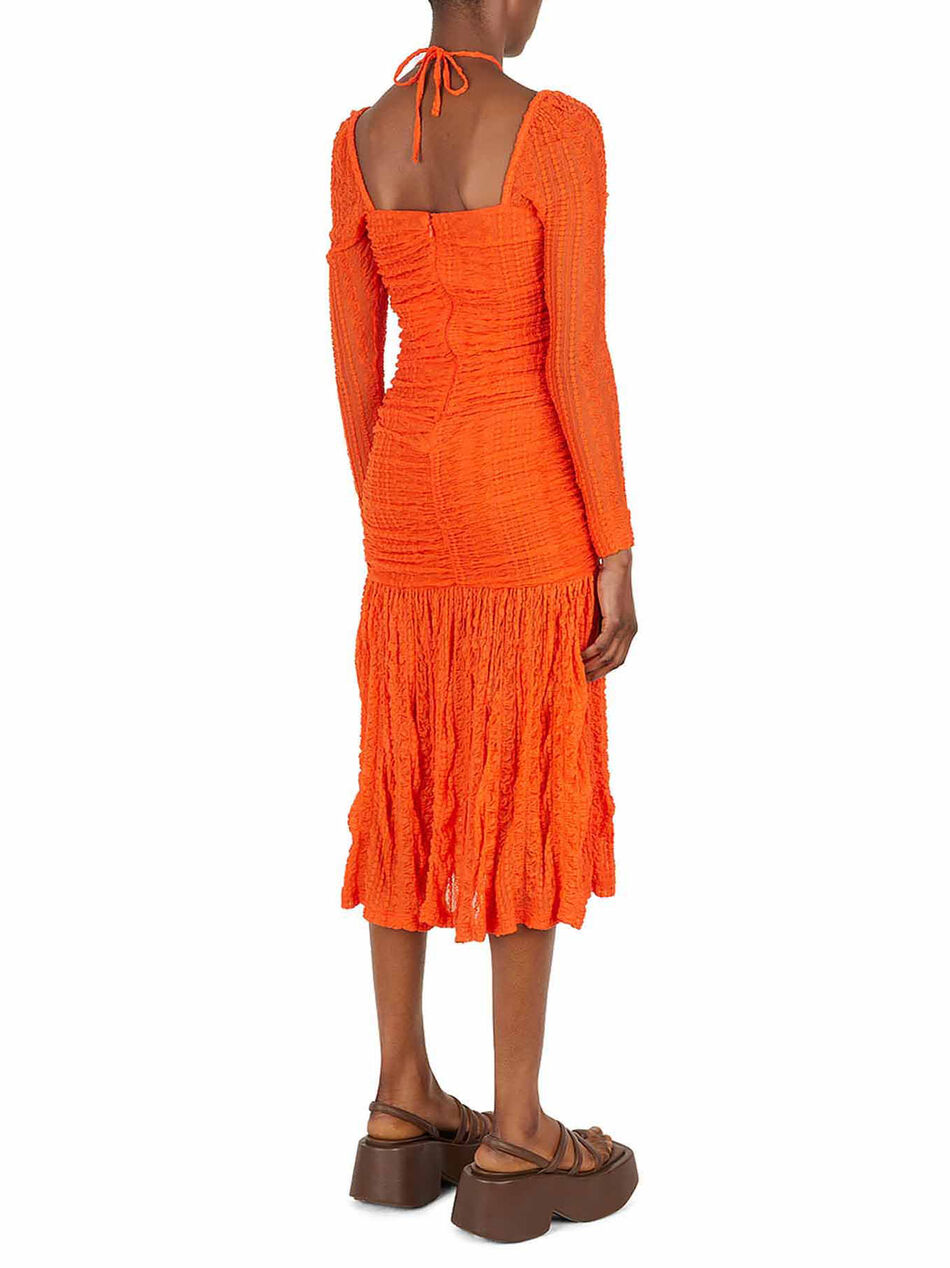 Stretch Dress with Square Neckline