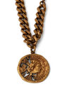 Acne Studios Coin Charm Pendant Necklace Gold flacn0250088gld