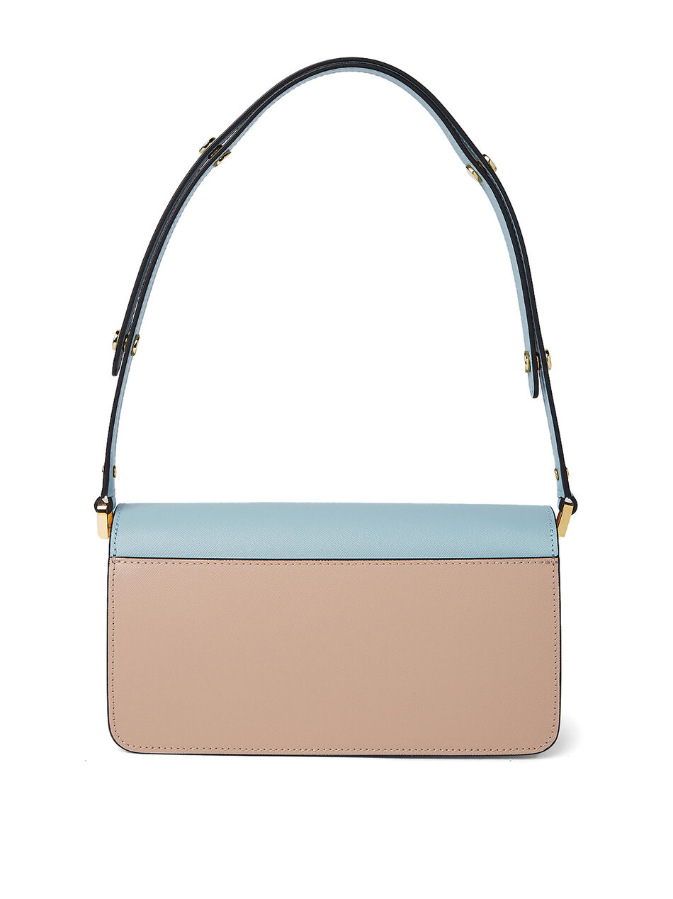 Colour Block Trunk Shoulder Bag