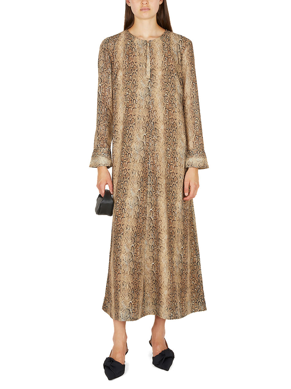 Snake Print Maxi Dress