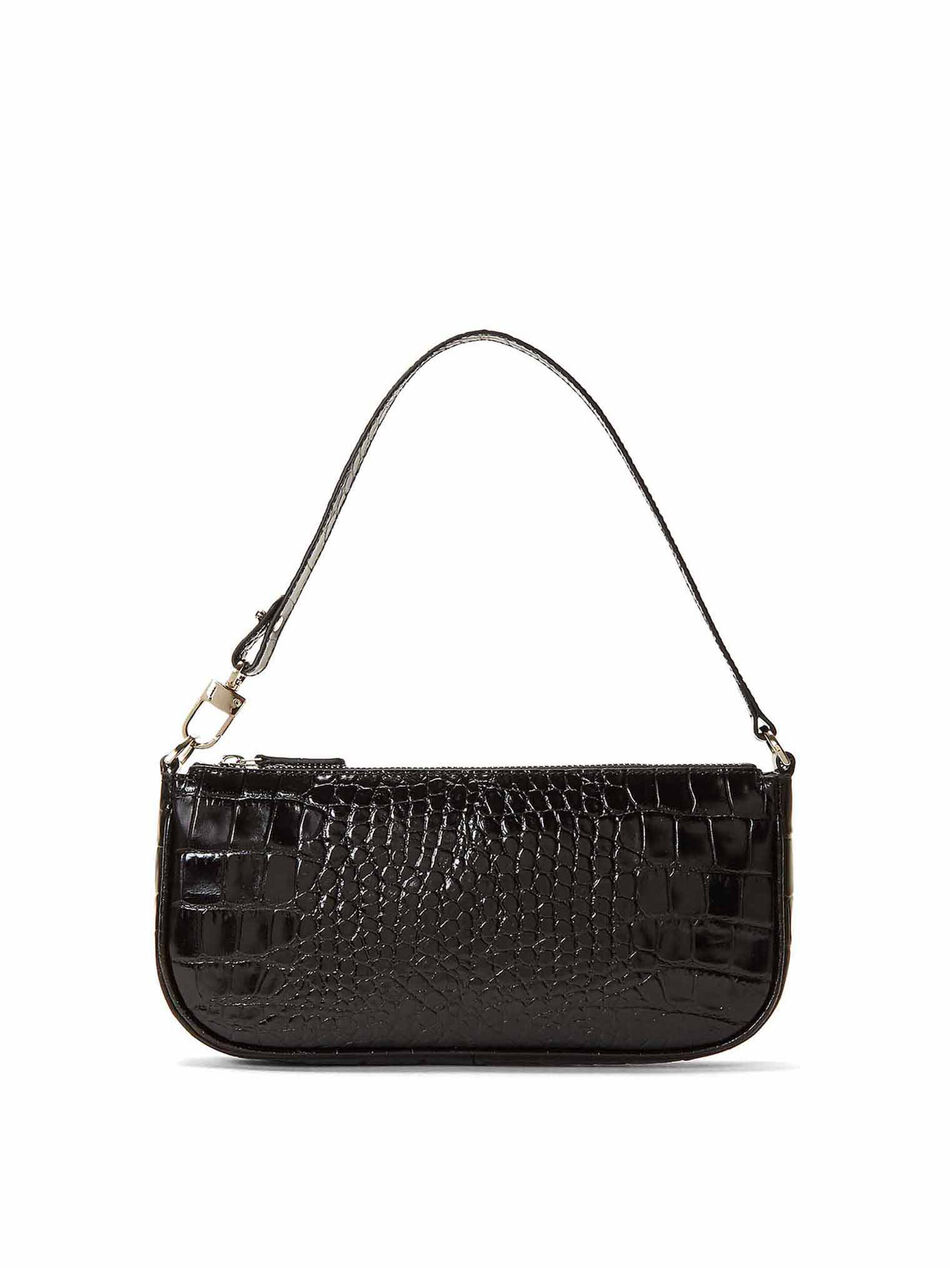 Black Leather Rachel Bag
