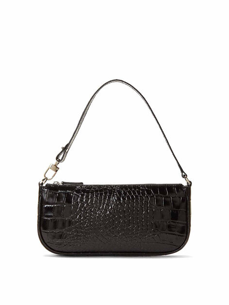 Black Leather Rachel Bag