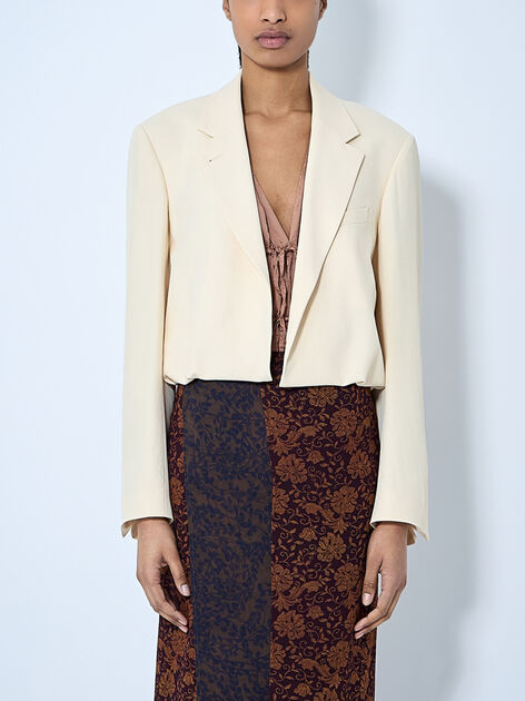 Crop Single-Breasted Blazer