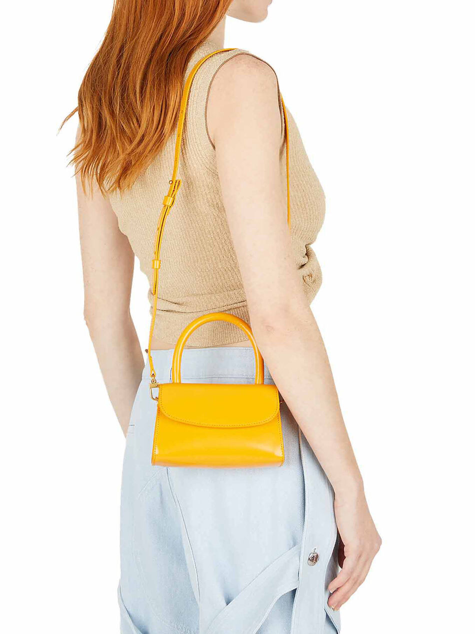 Mini Orange Leather Handbag
