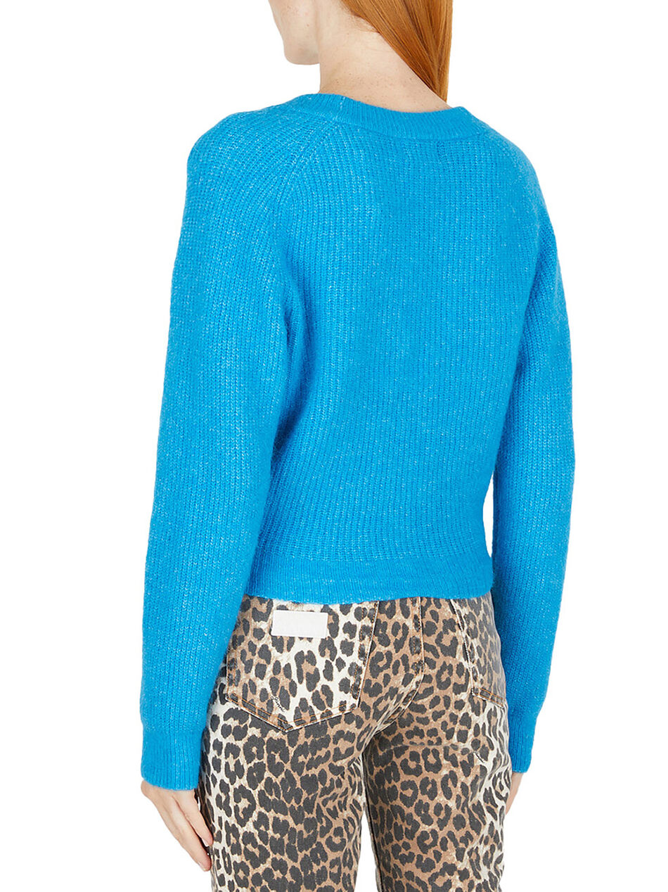 Blue V-Neck Cardigan