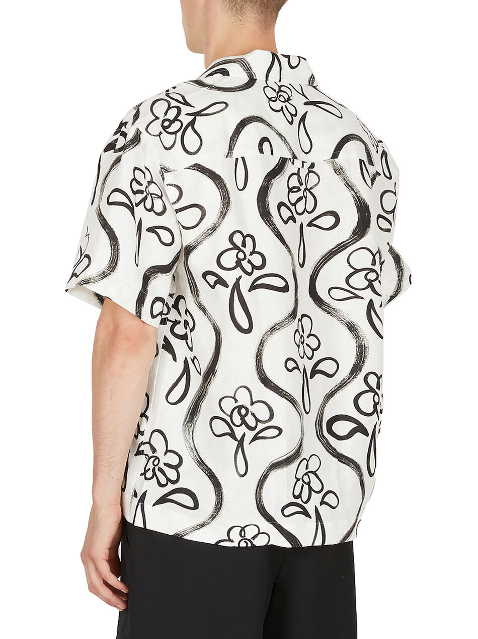 La Chemise Jean Bowling Shirt in White