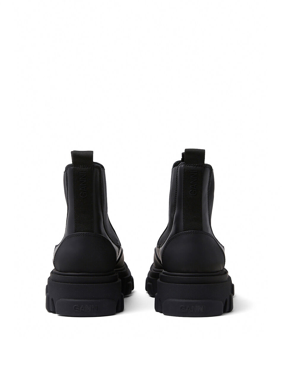 Leather Chelsea Ankle Boots in Black