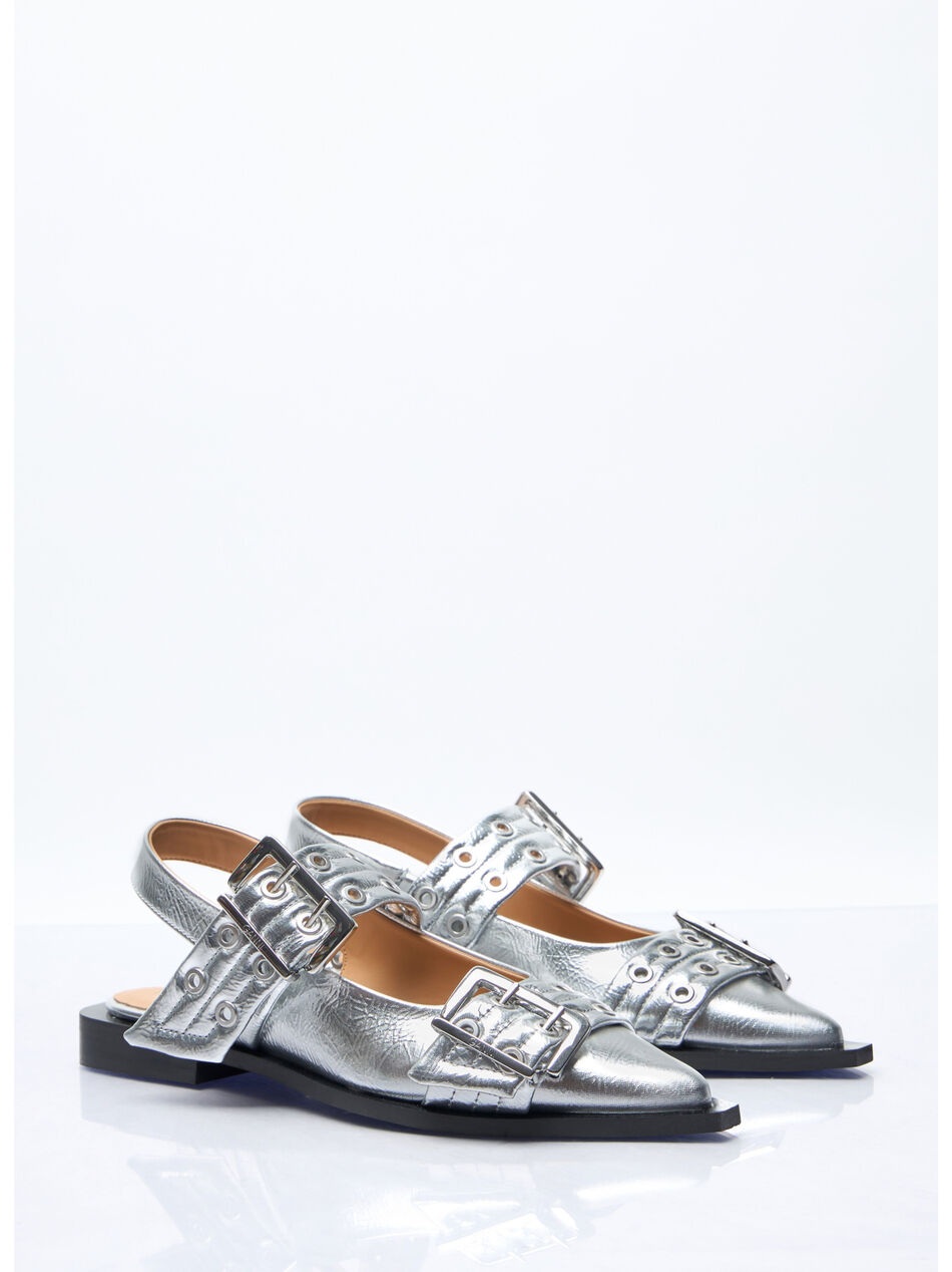 Feminine Buckle Ballerina Flats