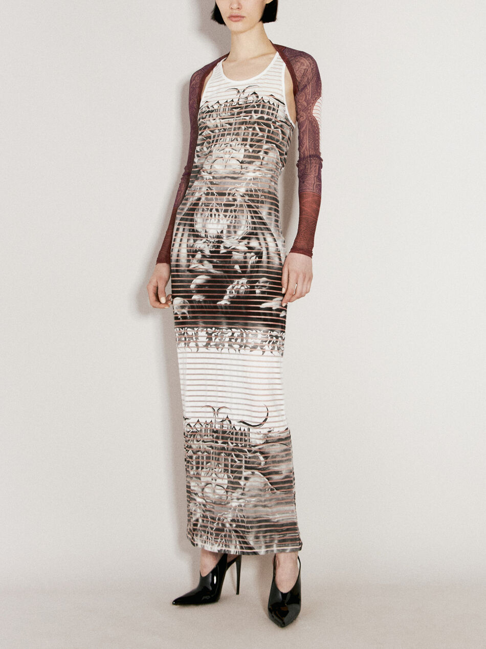 Cartouche Mesh Long Sleeve Shawl