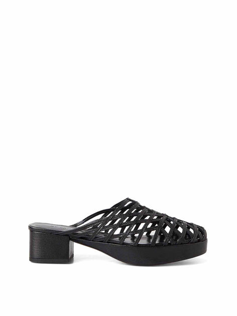 Norman Sandals in Black Leather