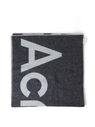 Acne Studios Logo-Jacquard Scarf Black flacn0346023blk
