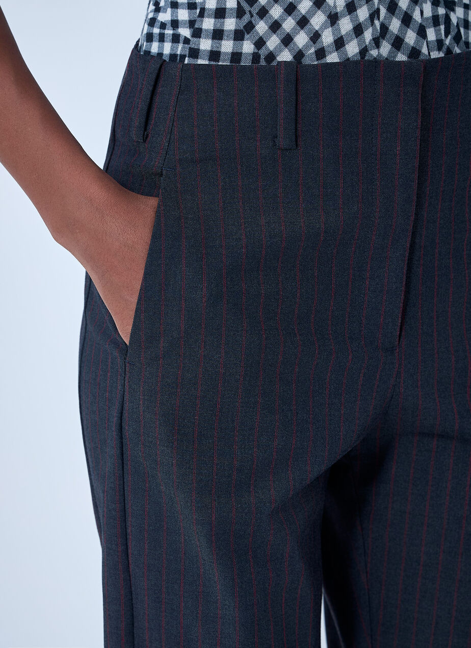 Stretch Stripe Capri Pants