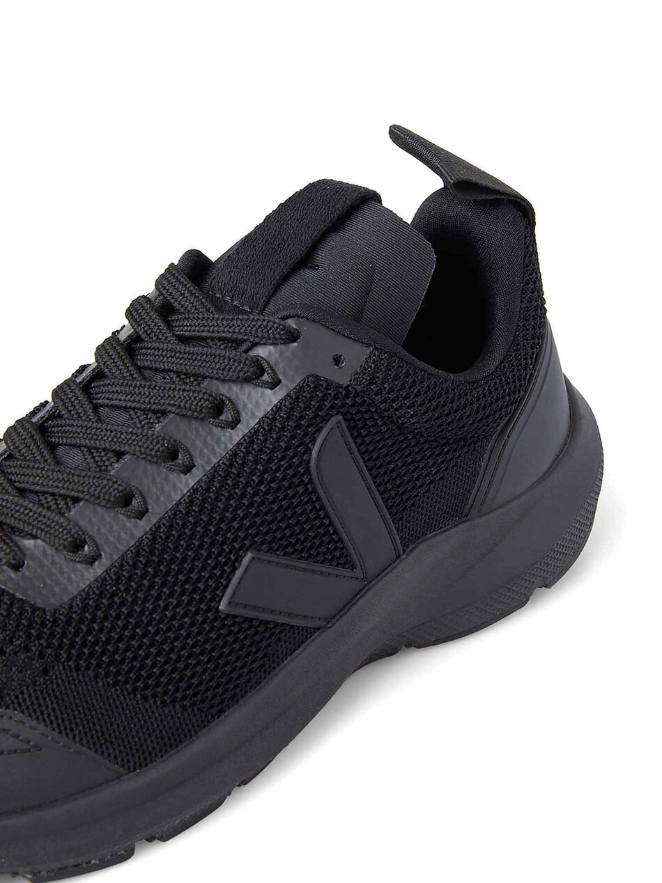 Black Runner Sneakers with Logo